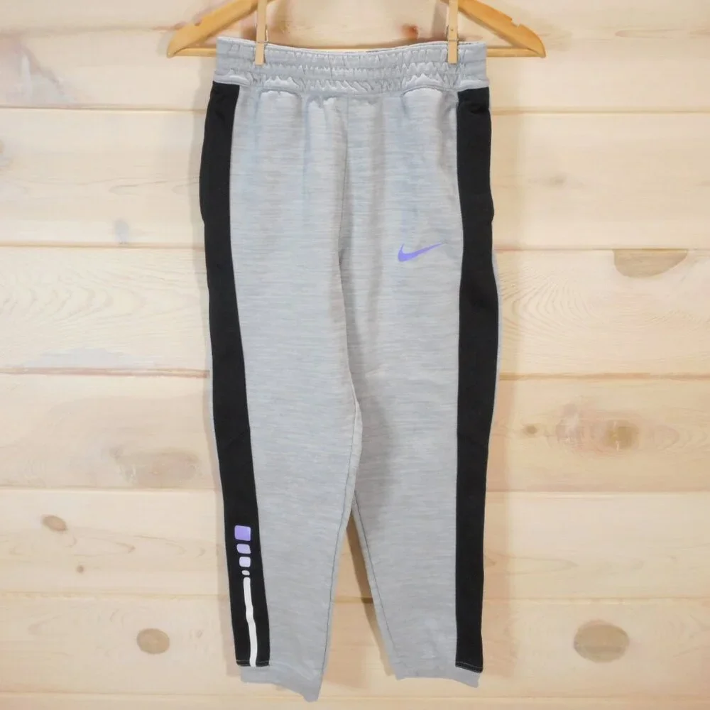 Nike Thermal Elite Sweatpants Youth size L Gray 939544-012 Zip Pocket Pull-on